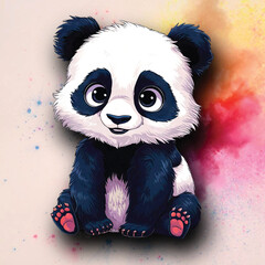 cute panda baby.eps