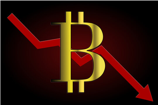 Sigle BTC avec courbe d&eacute;croissante