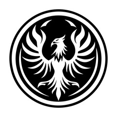Obraz premium Glyph Style Phoenix Bird Icon