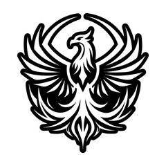 Obraz premium Glyph Style Phoenix Bird Icon