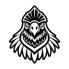 Obraz premium Glyph Style Pigeon Bird Logos 