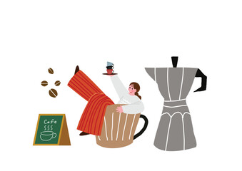 コーヒー好きの女性