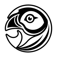 Obraz premium Glyph Style Puffin Bird Icon