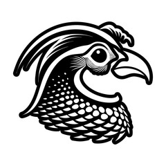 Obraz premium Glyph Style Quail Bird Icon
