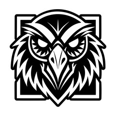 Fototapeta premium Glyph Style Raven Bird Icon