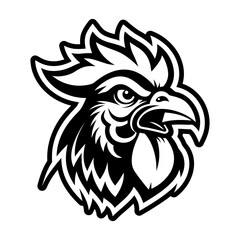 Fototapeta premium Glyph Style Rooster Bird Symbol