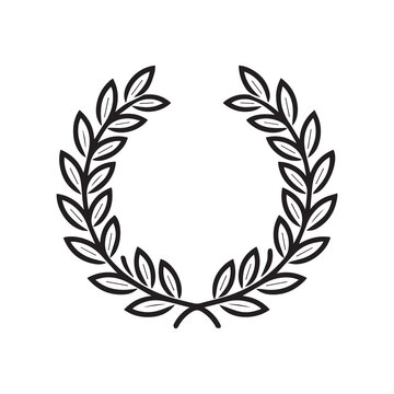 Premium Laurel Wreath Vector Illustration for Award and Victory Logo Design