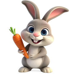 easter bunny with a carrot