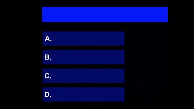 Animated quiz challenge template, question template animation with background. test and quiz concept, quiz game. Motion graphics of following question concept