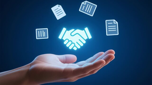 AI power automation technology smart business contract approval procurement process management document concept with workflow enhancing efficiency and collaboration in modern environments