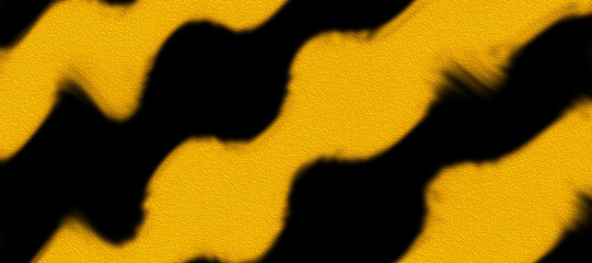 Abstract Yellow and Black Wavy Stripes Pattern Background
