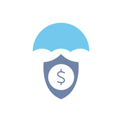 Obraz premium financial protection concept line icon. Simple element illustration. financial protection concept outline symbol design.