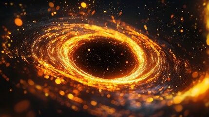 Obraz premium fiery cosmic vortex abstract space art