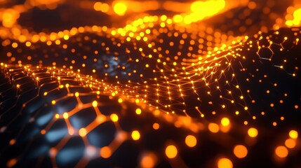 abstract orange network background
