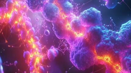 abstract nebula cosmic energy vibrant colors