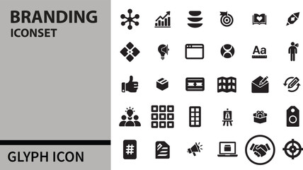 BRANDING Outline Icon Set for Logo Design, Brand Identity and Marketing
