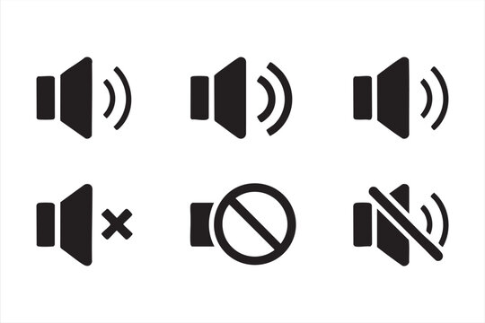Speaker And Mute Control Symbols For System Settings UI