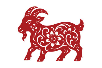 chinese goat paper cutting art