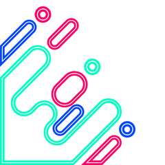 Obraz premium Neon Geometric Corner Decoration