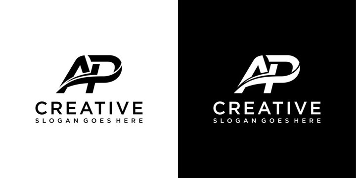 AP or PA initial letter vector logo design concept