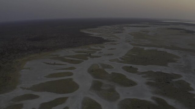 Aerial Of Kukonje Island, Botswana