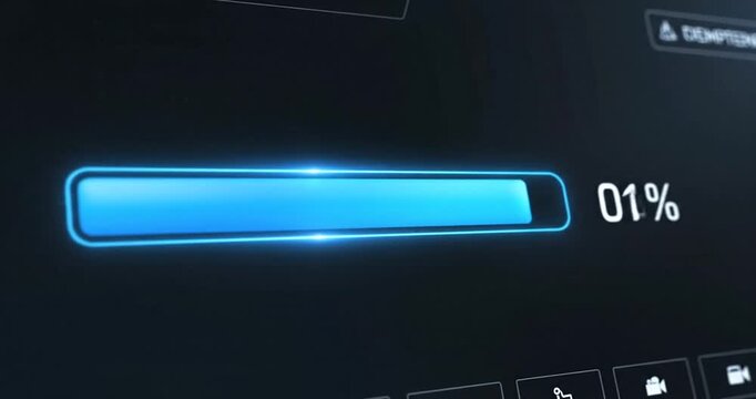 Loading bar animation progress.