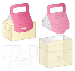 Packaging Mockup with dieline Template Cardboard Box 3D Blueprint Layout
