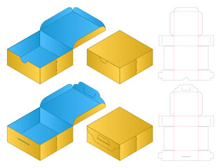 Packaging Mockup Retail Gift Box Packaging Mockup with dieline Template