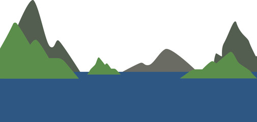 바다와 섬 풍경