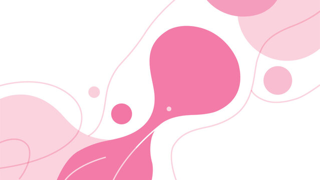 Pink Fluid Abstract Shapes Soft Modern Background