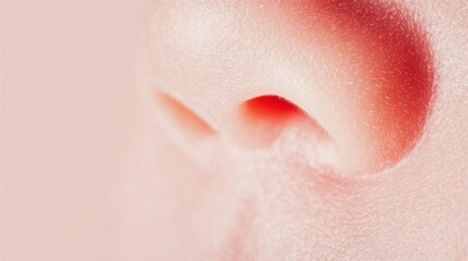 Fototapeta premium Close up of newborn baby navel with delicate soft skin texture for medical and infant care parenting blogs with copy space and warm diffused lighting style