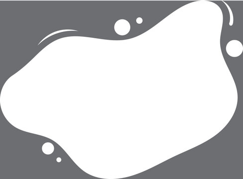 Minimal White Abstract Blob Shape for UI Mask and Overlay