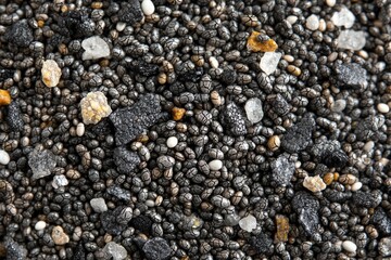 selective focus powerful chia seeds superfood macro shot