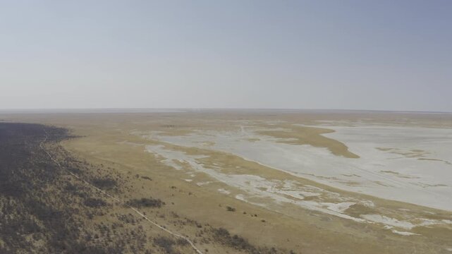 Aerial Above Kubu Island, Botswana