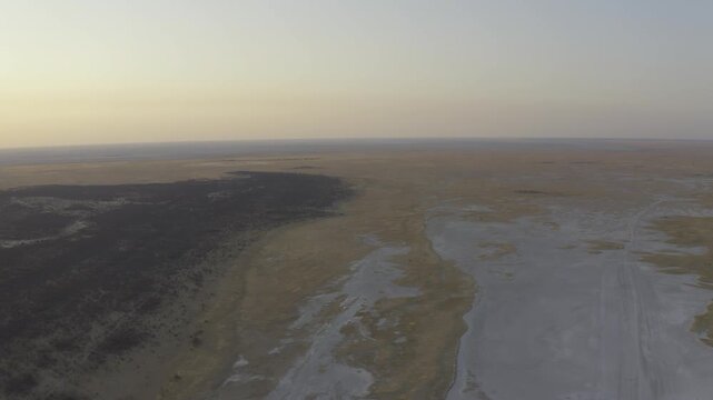 Aerial Above Kubu Island, Botswana