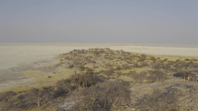 Aerial Above Kubu Island, Botswana