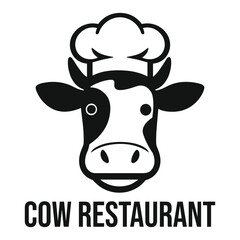 cow restaurant flat minimalist logo design