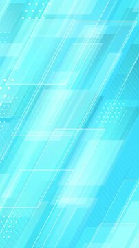 斜めスマートフラットライン＆ドット背景　スロー　ループ　ブルー　縦長