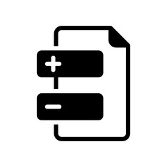 Fototapeta premium Custom Fields Icon - Solid Black