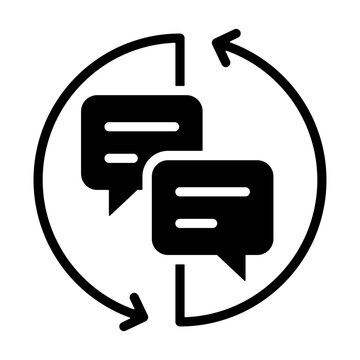 Follow Up Automation Icon - Solid Black