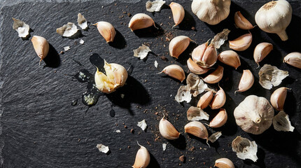Fototapeta premium Fresh Garlic Cloves