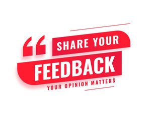 Naklejka premium modern feedback background for customer opinions and suggestions