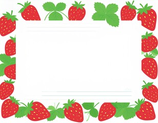 いちごの四角いフレーム