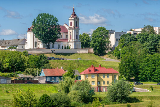 Church of Our Lady of the Angels on Neman river bank in Belarus, Grodno city.
