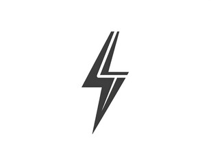 A stylized lightning bolt graphic with bold lines on white