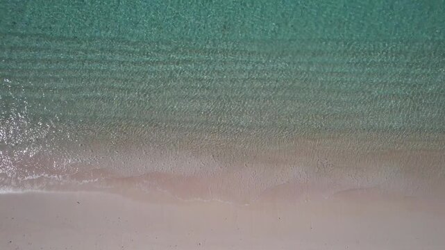 Soft Sand Patterns Beneath Clear Shallow Water from Above　in Okinawa