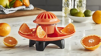 Futuristic orange citrus juicer