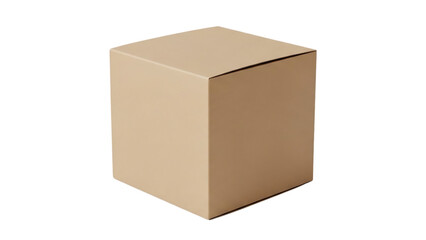 A simple brown cardboard box isolated on a black background