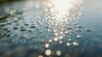 Scenic Water Bokeh Sparkles Nature Landscape