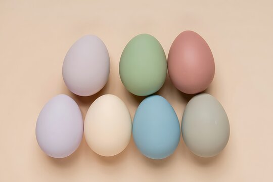 Assorted colored eggs arrangement
